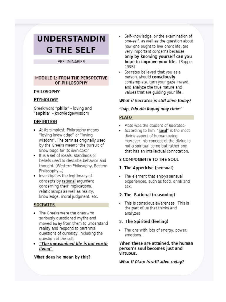 Understanding the self pdf