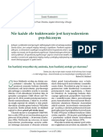 A - Nie Każde Złe Traktowanie Jest Krzywdzeniem Psychicznym