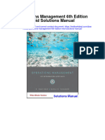 Operations Management 6Th Edition Reid Solutions Manual Full Chapter PDF