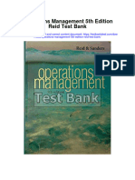 Operations Management 5Th Edition Reid Test Bank Full Chapter PDF