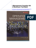 Operations Management Canadian 6Th Edition Stevenson Test Bank Full Chapter PDF