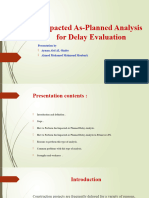 Impacted As-Planned Analysis  Topic 6