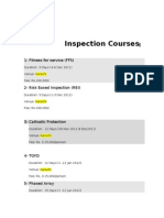 Inspection and Safety Courses in Karachi, Lahore and Islamabad