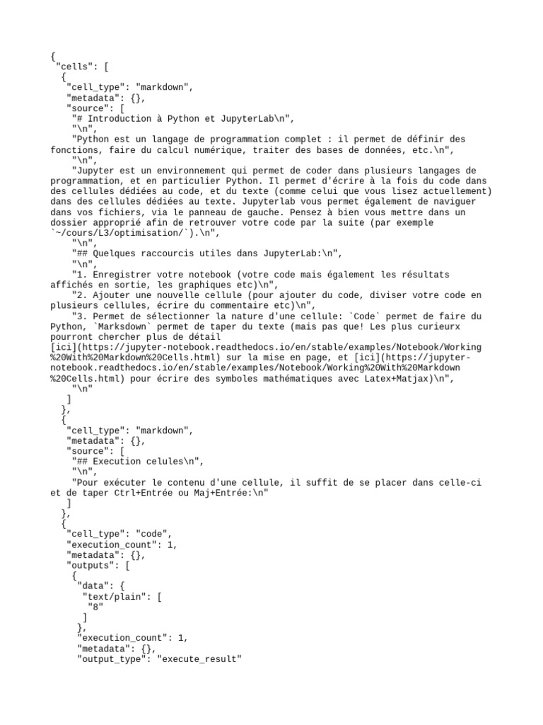 Introduction à Python et JupyterLab | PDF | Logiciel | Développement de ...