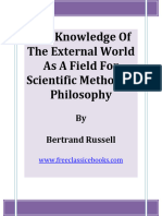 Our Knowledge of The External World As A Field For Scientific Method in Philosphy
