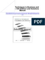 Statistical Techniques in Business and Economics 15Th Edition Lind Solutions Manual Full Chapter PDF