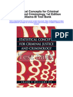 Statistical Concepts For Criminal Justice and Criminology 1St Edition Williams Iii Test Bank Full Chapter PDF
