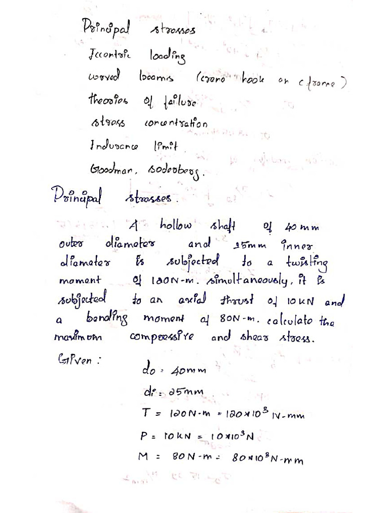 Design of Machine Elements Handwritten Notes 25-Nov-2023 4-02 PM | PDF