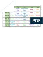 Planilha - Horários de Aula