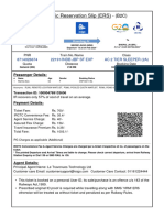 Electronic Reservation Slip (ERS) : 8714026674 22191/indb JBP SF Exp Ac 2 Tier Sleeper (2A)