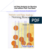 Statistics and Data Analysis For Nursing Research 2Nd Edition Polit Test Bank Full Chapter PDF