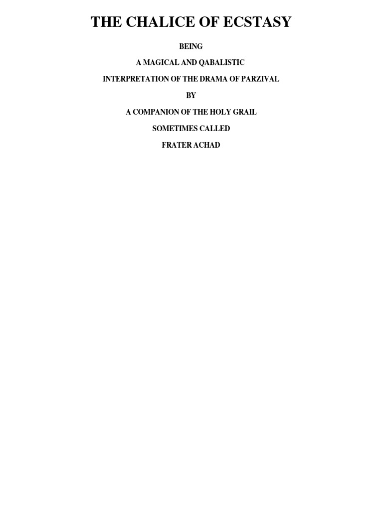 The Chalice of Ecstasy | PDF | Religion & Spirituality