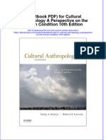 EBOOK Etextbook PDF For Cultural Anthropology A Perspective On The Human Condition 10Th Edition Download Full Chapter PDF Docx Kindle