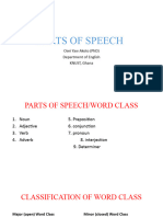 Parts of Speech Lecture