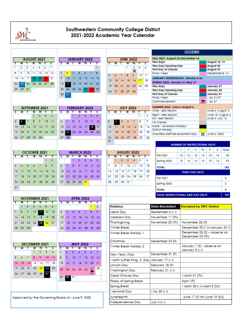 Southwestern Oregon 2021-2022-Academic-Calendar | PDF | Traditions | Public  Holiday