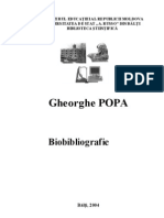 Gheorghe Popa: Biobibliografie