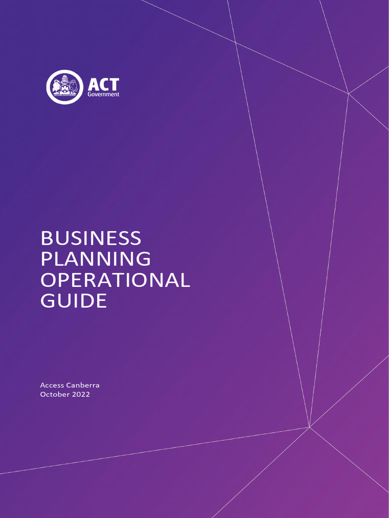 Access Canberra Business Planning Guide | PDF | Strategic Planning | Risk