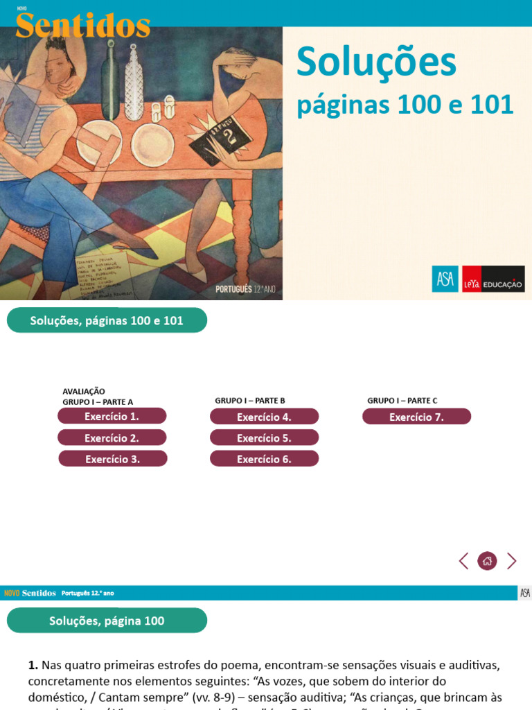 Soluções de Português 12.º Ano | PDF | Artes Linguísticas e Disciplina