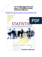 Statistics For Management and Economics 11Th Edition Keller Solutions Manual Full Chapter PDF