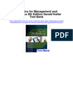 Download Statistics For Management And Economics 9Th Edition Gerald Keller Test Bank full chapter pdf