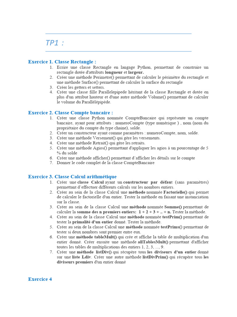Code Python pour classes et méthodes | PDF | Entier naturel ...