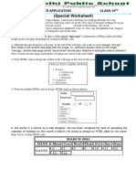 Special - Worksheet Class 10th Computer