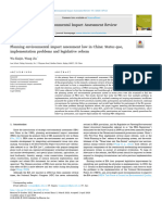 Planning Environmental Impact Assessment Law in China - 2023 - Environmental Imp