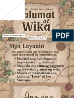 Pangkat Una - Dalumat at Wika - Biswal Na Ginamit