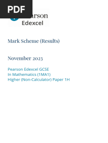 2023 November P1 Markscheme