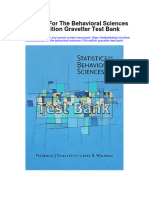 Statistics For The Behavioral Sciences 10Th Edition Gravetter Test Bank Full Chapter PDF