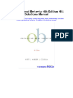 Organizational Behavior 4Th Edition Hitt Solutions Manual Full Chapter PDF