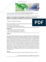 Influence of Vegetable Based Cutting Fluids On Cutting Force and Vibration Signature During Milling of Aluminium Metal Matrix Composites