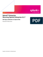 Splunk 8.2.7 Security Self SigncertificatesforSplunkWeb