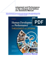 Human Development and Performance Throughout The Lifespan 2Nd Edition Cronin Solutions Manual Full Chapter PDF