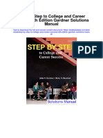 Step by Step To College and Career Success 6Th Edition Gardner Solutions Manual Full Chapter PDF