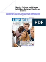Step by Step To College and Career Success 7Th Edition Gardner Solutions Manual Full Chapter PDF