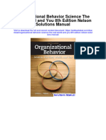 Organizational Behavior Science The Real World and You 8Th Edition Nelson Solutions Manual Full Chapter PDF