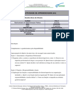 Atividade de Aprendizagem Estágio Supervisionado