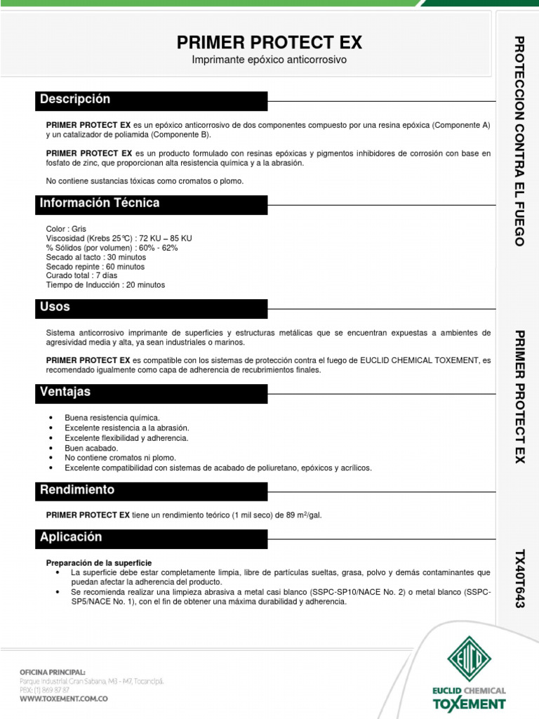 Epóxico Anticorrosivo PRIMER PROTECT EX | PDF | Epoxy | Solvente