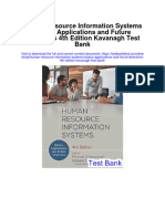 Human Resource Information Systems Basics Applications and Future Directions 4Th Edition Kavanagh Test Bank Full Chapter PDF