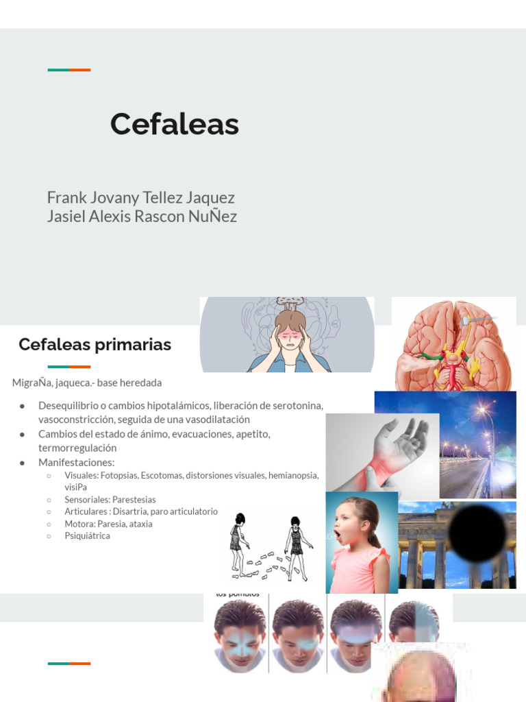 Tipos y causas de cefaleas | PDF | Migraña | Dolor de cabeza