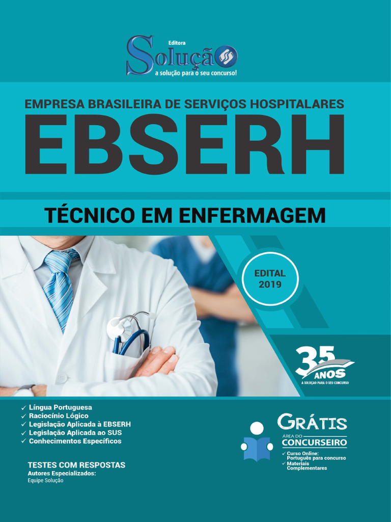Apostila Ebserh 2019 - T Cnico em Enfermagem PDF 1 | Download grátis ...