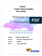 12140017--Guía de Estudio No.2 Concepción o Elección Del Diseño de Investigación