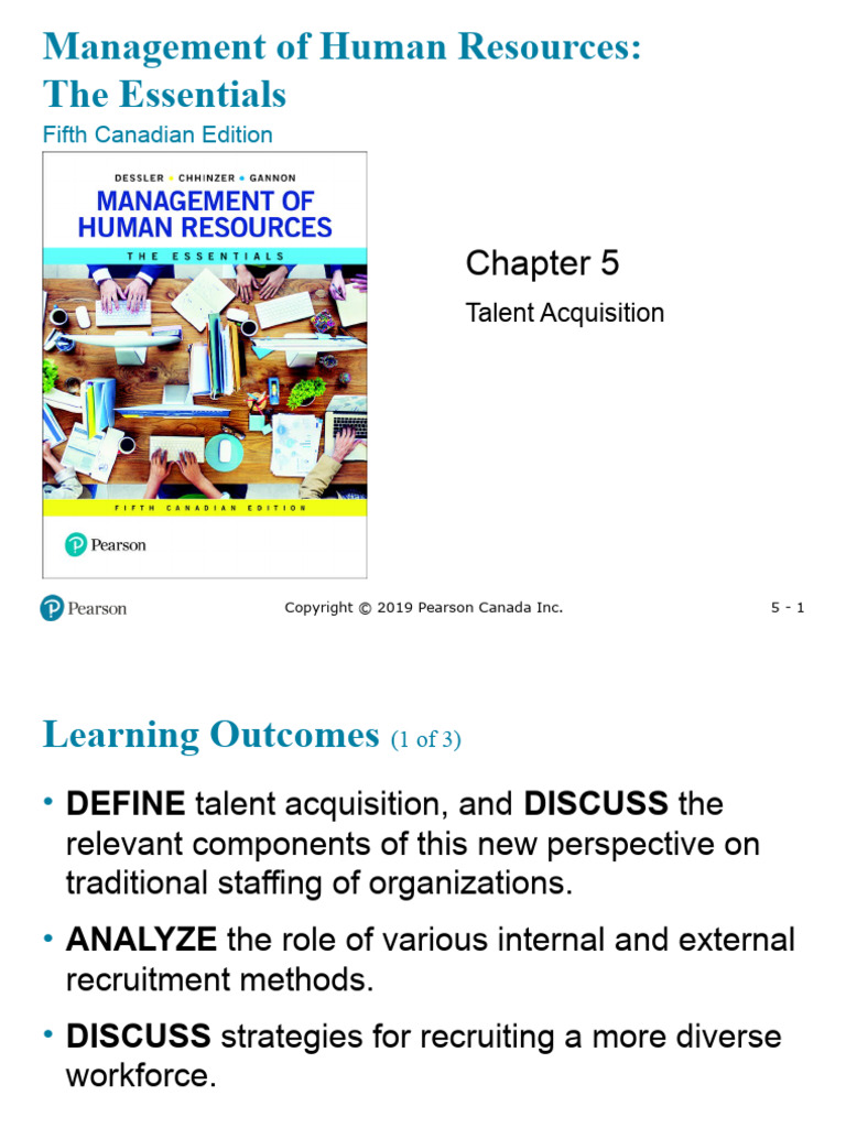 Dessler - Mhre5e - PPT - 05 - Management of Human Resources: The ...