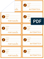 CARD NOME Caderno - MENINoS - Português e Matemática