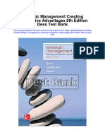 Strategic Management Creating Competitive Advantages 8Th Edition Dess Test Bank Full Chapter PDF