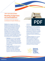 Accommodationsfor Reading Assignments