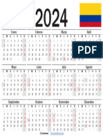 Calendario 2024 Con Festivos Colombia