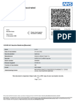 NHS COVID Pass - Vaccinated: COVID-19 Vaccine Moderna (Booster)