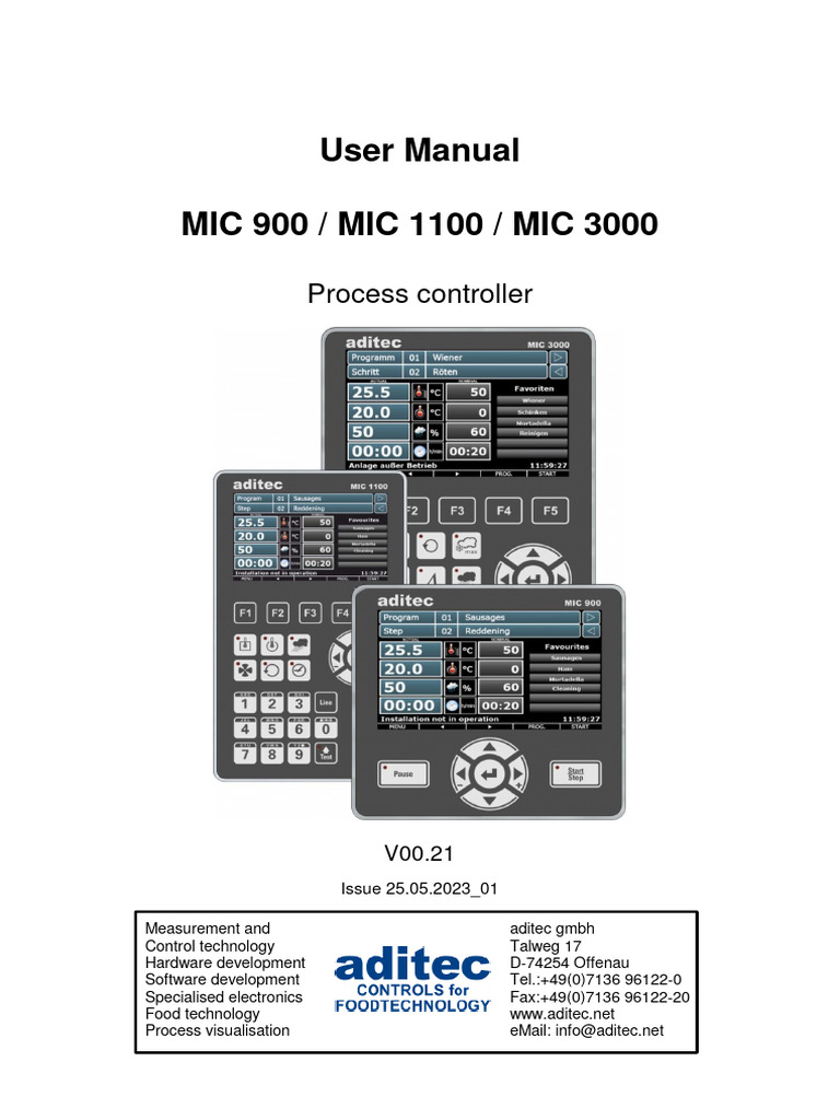 User Manual for MIC 900/1100/3000 | PDF | Cursor (User Interface ...